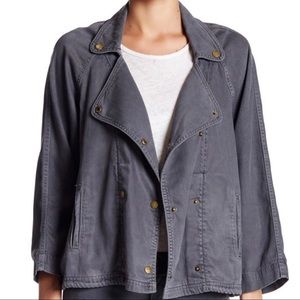 CURRENT/ELLIOTT Women's Conductor Jacket 0 / S Castle Gray Grey Dbl Breasted